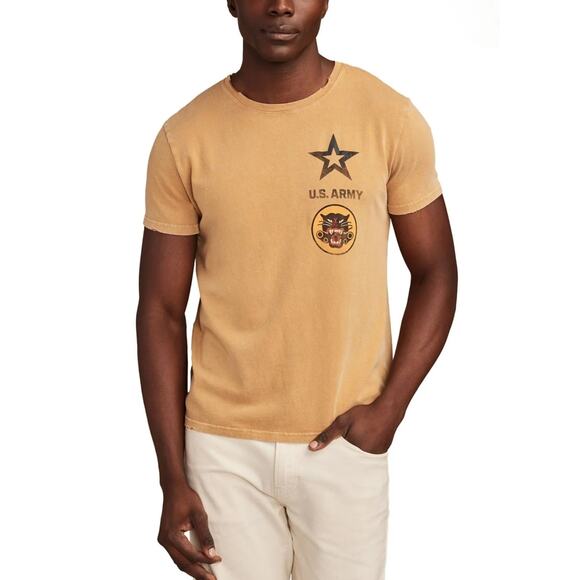 NWT Lucky Brand x U.S. Army Men's Tank Destroyer Units T-Shirt Wood Thrush LRG - Picture 3 of 4